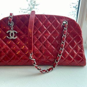CHANEL  Just Mademoiselle Medium Bowler Bag *pristine condition